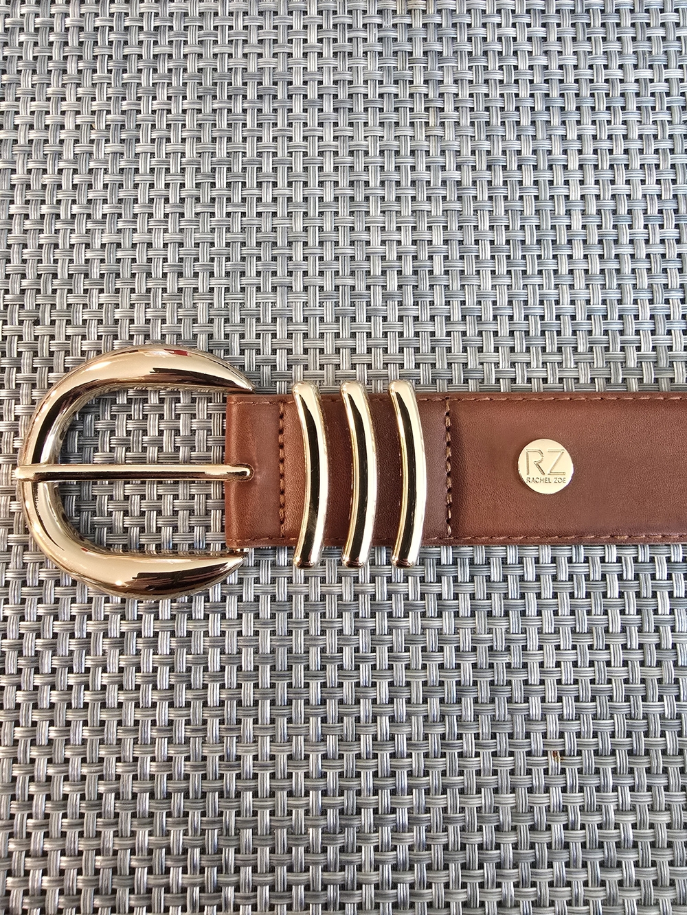 Women's Tan Belt with Gold Buckle